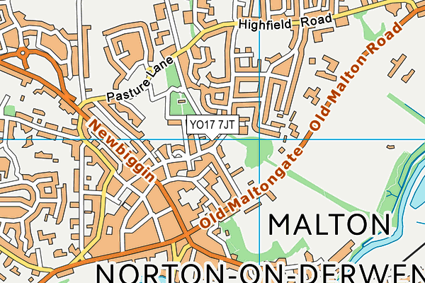 YO17 7JT map - OS VectorMap District (Ordnance Survey)