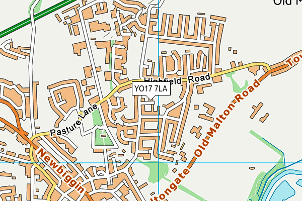 YO17 7LA map - OS VectorMap District (Ordnance Survey)
