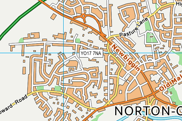 YO17 7NA map - OS VectorMap District (Ordnance Survey)