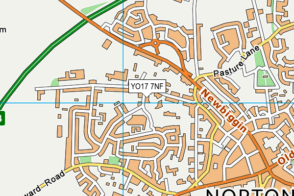 YO17 7NF map - OS VectorMap District (Ordnance Survey)