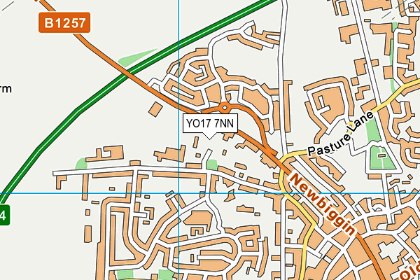 YO17 7NN map - OS VectorMap District (Ordnance Survey)