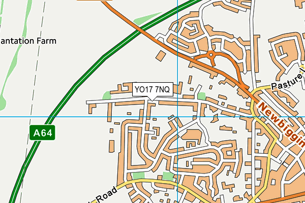 YO17 7NQ map - OS VectorMap District (Ordnance Survey)