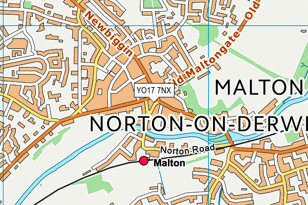 YO17 7NX map - OS VectorMap District (Ordnance Survey)