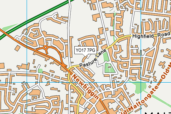 YO17 7PG map - OS VectorMap District (Ordnance Survey)