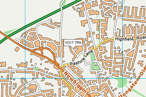 YO17 7PH map - OS VectorMap District (Ordnance Survey)