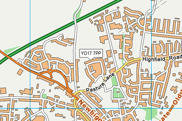 YO17 7PP map - OS VectorMap District (Ordnance Survey)