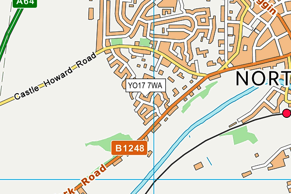 YO17 7WA map - OS VectorMap District (Ordnance Survey)