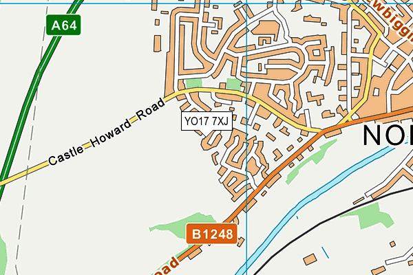 YO17 7XJ map - OS VectorMap District (Ordnance Survey)