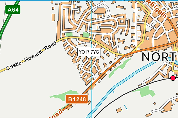 YO17 7YG map - OS VectorMap District (Ordnance Survey)