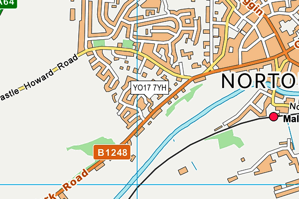YO17 7YH map - OS VectorMap District (Ordnance Survey)