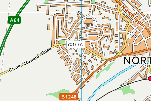 YO17 7YJ map - OS VectorMap District (Ordnance Survey)