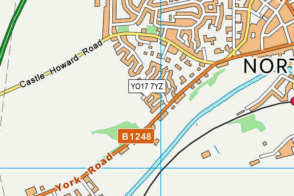 YO17 7YZ map - OS VectorMap District (Ordnance Survey)