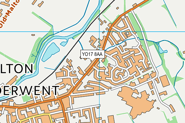 YO17 8AA map - OS VectorMap District (Ordnance Survey)
