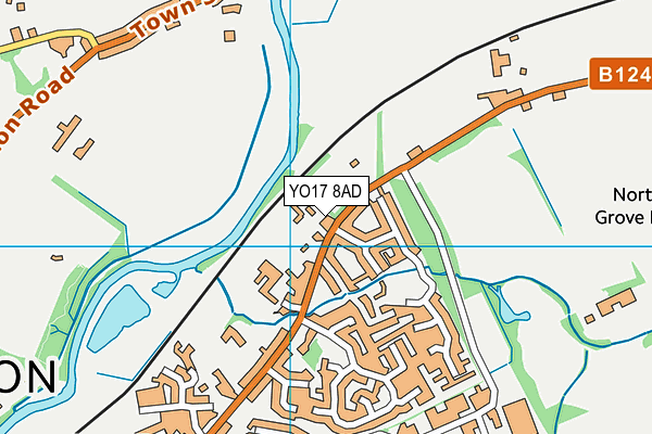 YO17 8AD map - OS VectorMap District (Ordnance Survey)
