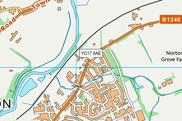 YO17 8AE map - OS VectorMap District (Ordnance Survey)