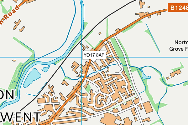 YO17 8AF map - OS VectorMap District (Ordnance Survey)