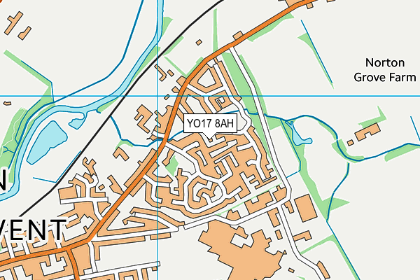 YO17 8AH map - OS VectorMap District (Ordnance Survey)