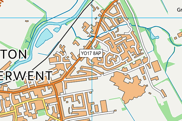 YO17 8AP map - OS VectorMap District (Ordnance Survey)