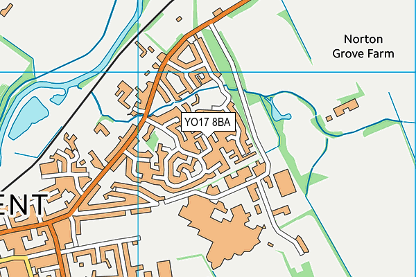 YO17 8BA map - OS VectorMap District (Ordnance Survey)