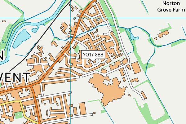 YO17 8BB map - OS VectorMap District (Ordnance Survey)