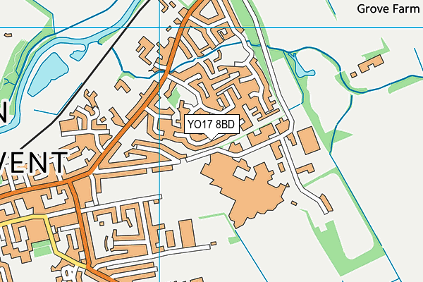 YO17 8BD map - OS VectorMap District (Ordnance Survey)