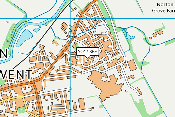 YO17 8BF map - OS VectorMap District (Ordnance Survey)