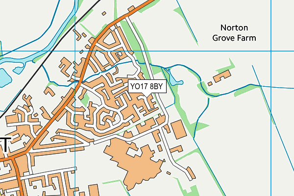 YO17 8BY map - OS VectorMap District (Ordnance Survey)