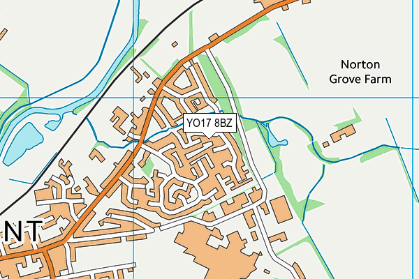 YO17 8BZ map - OS VectorMap District (Ordnance Survey)