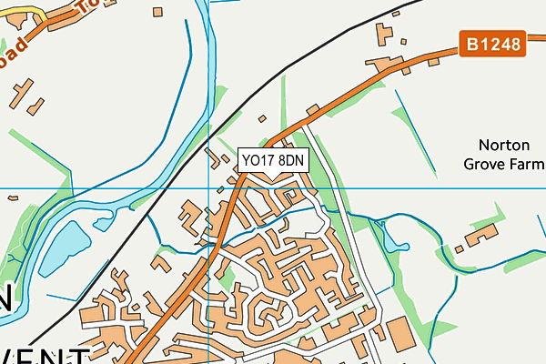YO17 8DN map - OS VectorMap District (Ordnance Survey)