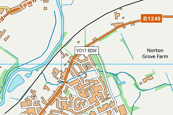 YO17 8DW map - OS VectorMap District (Ordnance Survey)