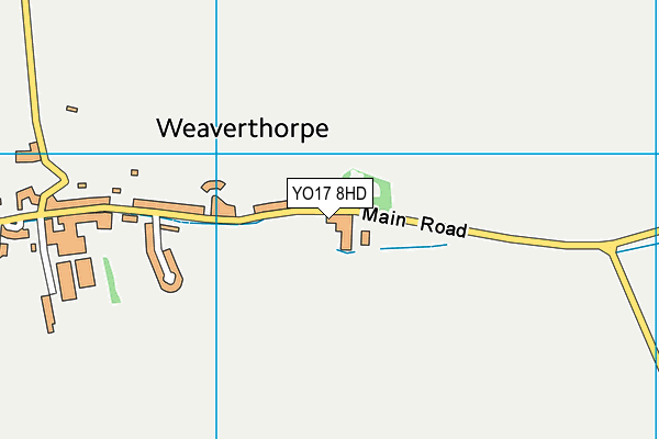 YO17 8HD map - OS VectorMap District (Ordnance Survey)