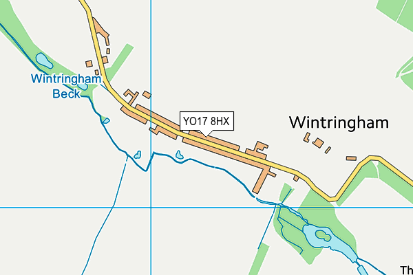 YO17 8HX map - OS VectorMap District (Ordnance Survey)