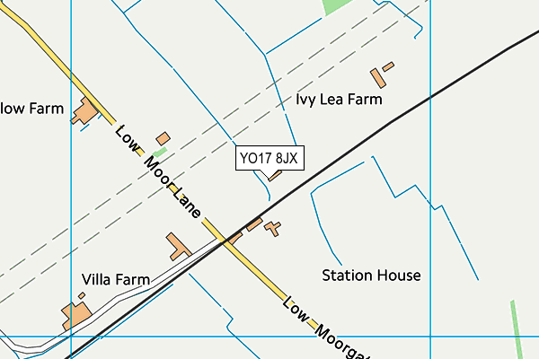 YO17 8JX map - OS VectorMap District (Ordnance Survey)