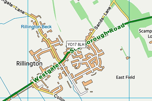 YO17 8LH map - OS VectorMap District (Ordnance Survey)