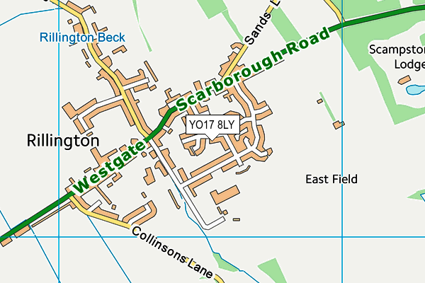 YO17 8LY map - OS VectorMap District (Ordnance Survey)