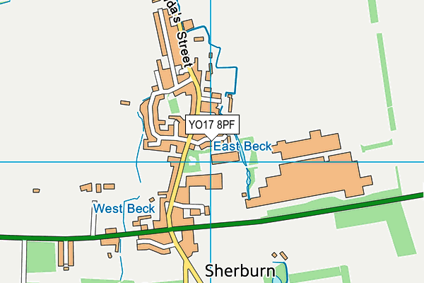 YO17 8PF map - OS VectorMap District (Ordnance Survey)