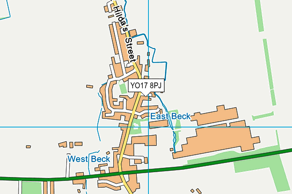 YO17 8PJ map - OS VectorMap District (Ordnance Survey)