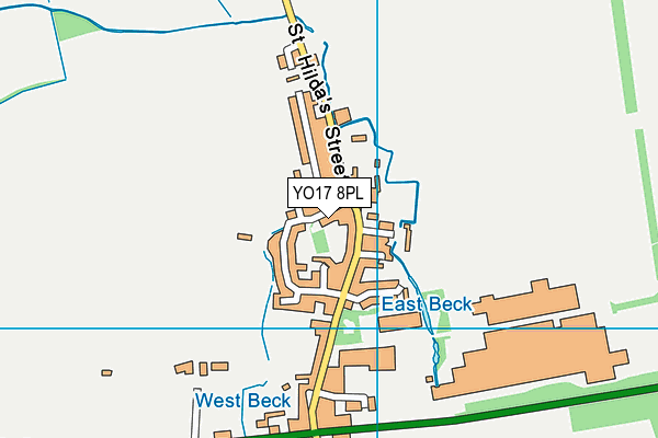 Sherburn Playing Field map (YO17 8PL) - OS VectorMap District (Ordnance Survey)