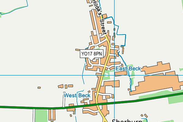 YO17 8PN map - OS VectorMap District (Ordnance Survey)