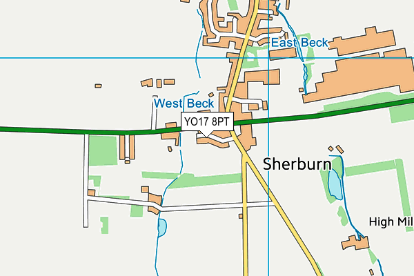 YO17 8PT map - OS VectorMap District (Ordnance Survey)