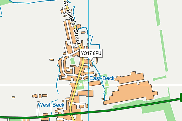 YO17 8PU map - OS VectorMap District (Ordnance Survey)