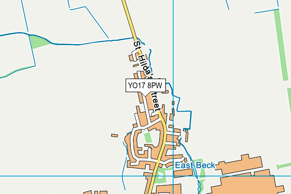 YO17 8PW map - OS VectorMap District (Ordnance Survey)
