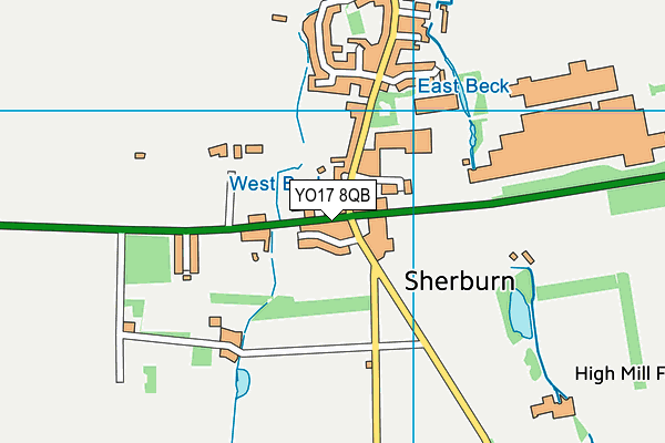 YO17 8QB map - OS VectorMap District (Ordnance Survey)