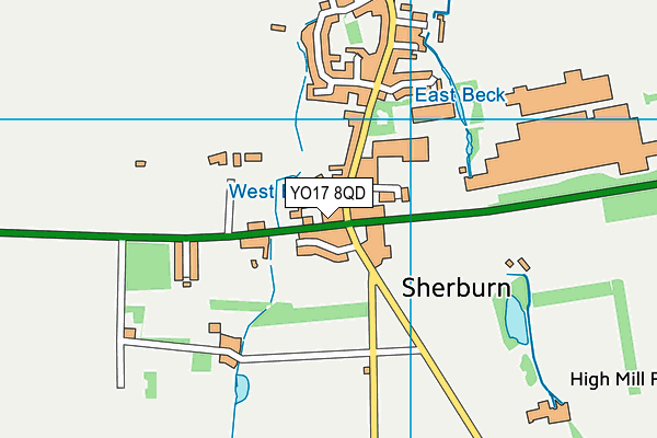 YO17 8QD map - OS VectorMap District (Ordnance Survey)