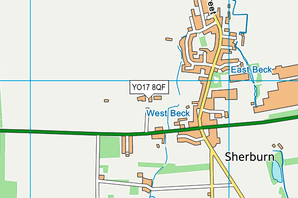 YO17 8QF map - OS VectorMap District (Ordnance Survey)