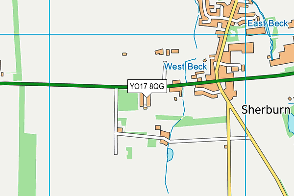 YO17 8QG map - OS VectorMap District (Ordnance Survey)