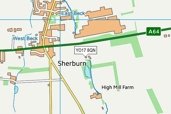 YO17 8QN map - OS VectorMap District (Ordnance Survey)