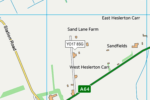 Heslerton Sports Club map (YO17 8SG) - OS VectorMap District (Ordnance Survey)