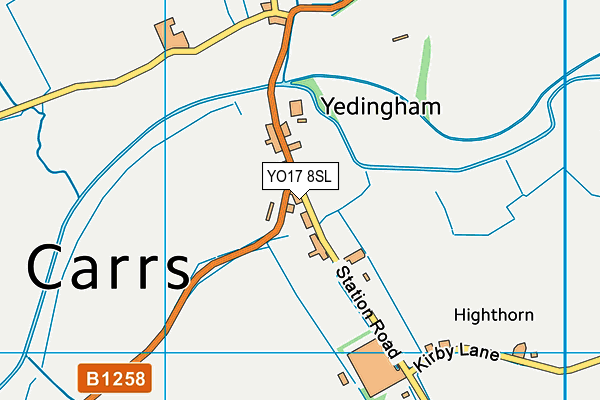YO17 8SL map - OS VectorMap District (Ordnance Survey)