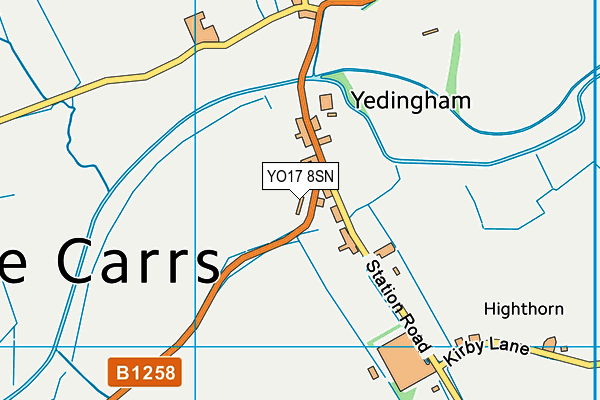 YO17 8SN map - OS VectorMap District (Ordnance Survey)